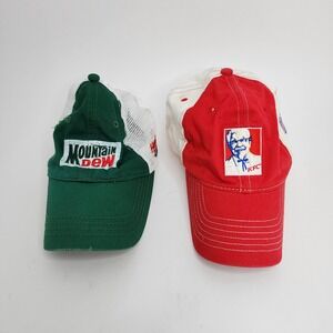 Dale Earnhardt Jr Nascar Hats Racing‎ Caps Mountain Dew KFC - Lot of 2